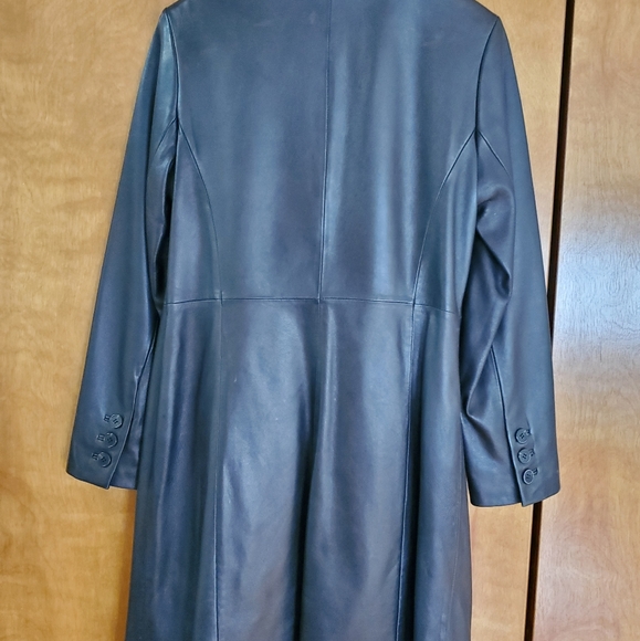 Black Leather car coat - Picture 2 of 7